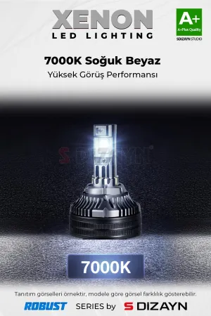 S-Dizayn Prime Plus H3 Led Xenon / 45W / 12000 LM / 7000K A+ Kalite thumb 5