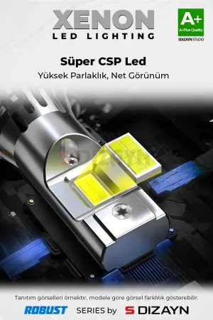 S-Dizayn Prime Plus H7 Led Xenon / 45W / 7000K A+ Kalite thumb 3