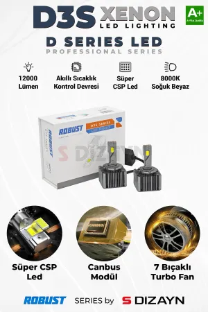 Universal uyumlu D3S Led Xenon / 60W / 12000 LM / 8000K A+ Kalite modelleri Oto Aksesuar Shop'de. Kaliteli malzeme, hızlı kargo ve güvenli alışverişle hemen