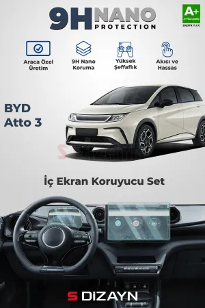 BYD Dolphin uyumlu 9H Nano Gösterge ve Multimedya Ekran Koruyucu (PARLAK) 2024 Üzeri A+ Kalite modelleri Oto Aksesuar Shop'de. Kaliteli malzeme, hızlı kargo ve