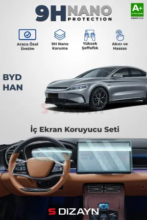 BYD Han uyumlu 9H Nano Gösterge ve Multimedya Ekran Koruyucu (PARLAK) 2024 Üzeri A+ Kalite modelleri Oto Aksesuar Shop'de. Kaliteli malzeme, hızlı kargo ve