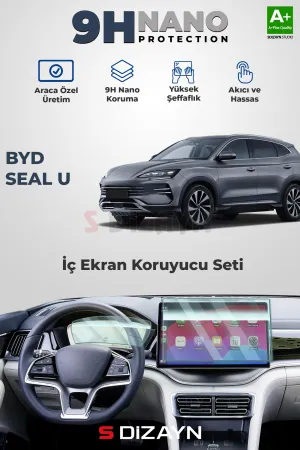 BYD Seal U DM-i uyumlu Seal U 9H Nano Gösterge ve Multimedya Ekran Koruyucu (PARLAK) 2024 Üzeri A+ Kalite modelleri Oto Aksesuar Shop'de. Kaliteli malzeme,