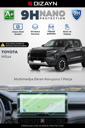 S-Dizayn Toyota Hilux 9 Hi-Cruiser Ve İnvincible 12.3 İnç 9H Nano Multimedya Ekran Koruyucu (Parlak) 2026 Üzeri A+ Kalite