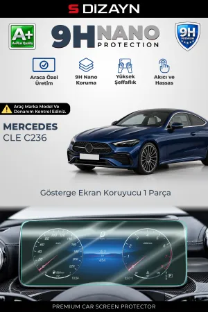 S-Dizayn Mercedes Cle C236 12.3 İnç 9H Nano Gösterge Ekran Koruyucu (Parlak) 2023 Üzeri A+ Kalite