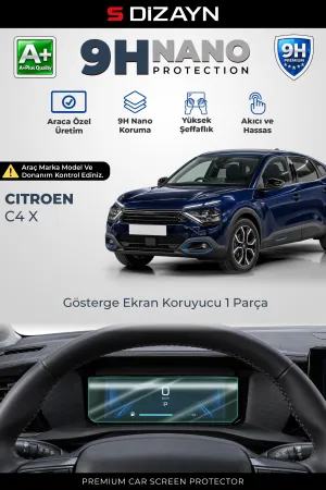 S-Dizayn Citroen C4 X 5.5 İnç 9H Nano Gösterge Ekran Koruyucu (Parlak) 2022-2025 A+ Kalite