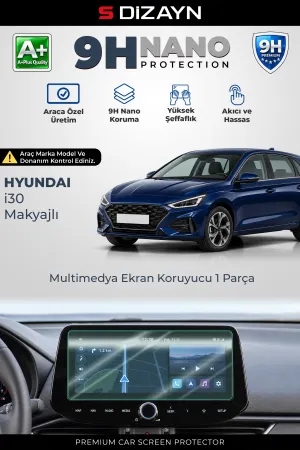 S-Dizayn Hyundai I30 Makyajlı 10.25 İnç 9H Nano Multimedya Ekran Koruyucu (Parlak) 2024 Üzeri A+ Kalite