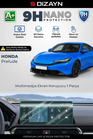 S-Dizayn Honda Prelude 9 İnç 9H Nano Multimedya Ekran Koruyucu (Parlak) 2025 Üzeri A+ Kalite