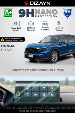 S-Dizayn Honda CR-V 6 9 İnç 9H Nano Multimedya Ekran Koruyucu (PARLAK) 2022 Üzeri A+ Kalite