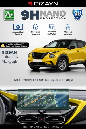 S-Dizayn Nissan Juke Makyajlı 12.3 İnç 9H Nano Multimedya Ekran Koruyucu (Parlak) 2024 Üzeri A+ Kalite