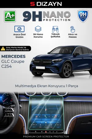 S-Dizayn Mercedes GLC Coupe C254 11.9 İnç 9H Nano Multimedya Ekran Koruyucu (PARLAK) 2023 Üzeri A+ Kalite