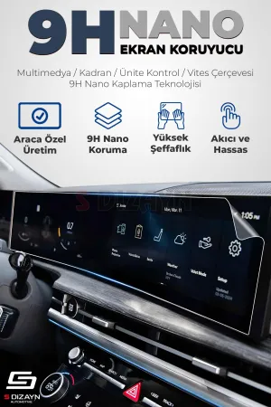 S-Dizayn Peugeot 3008 3 10 İnç 9H Nano Gösterge ve Multimedya Ekran Koruyucu (PARLAK) 2024 Üzeri A+ Kalite - Görsel 2