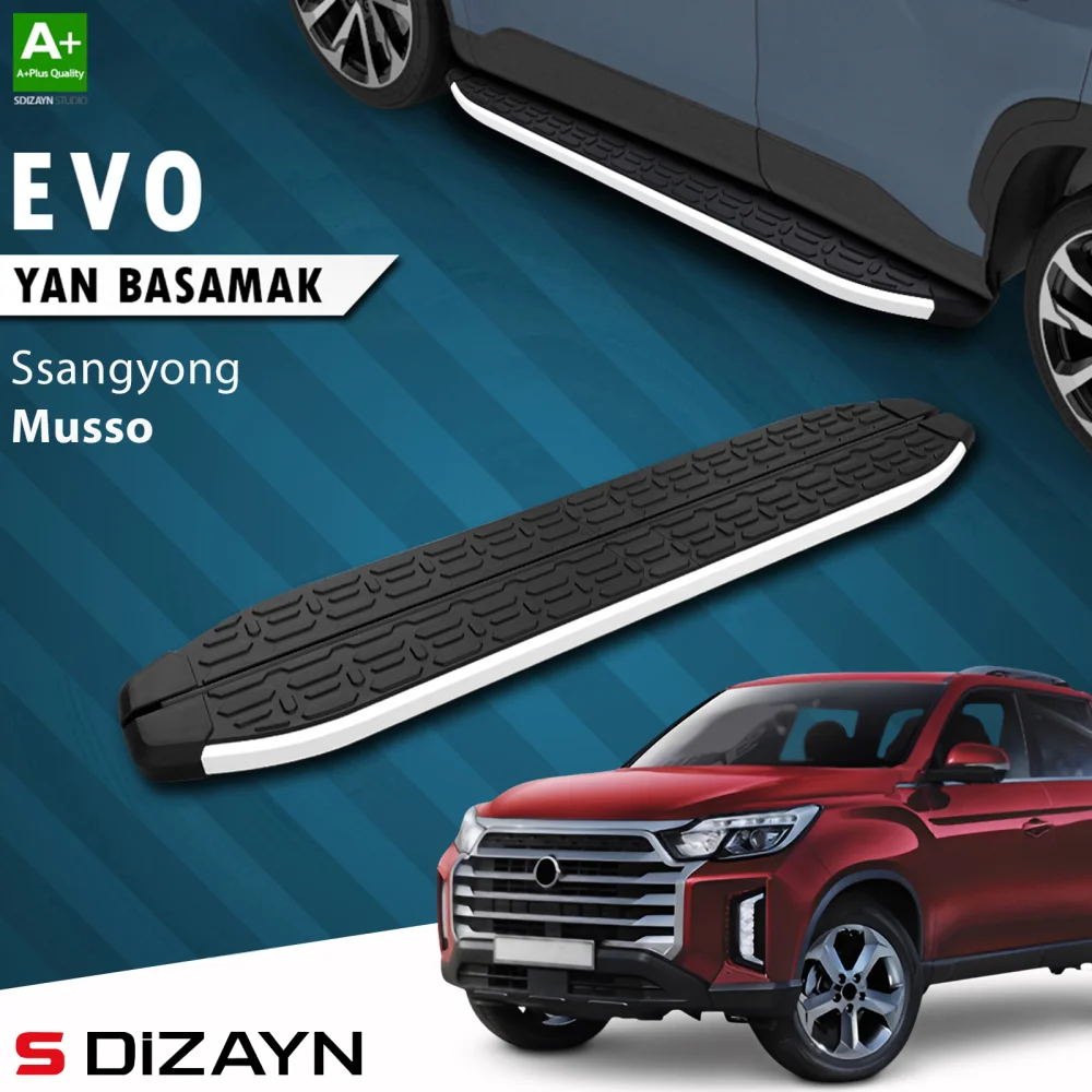 S-Dizayn Ssangyong Musso Evo Aluminyum Yan Basamak 213 Cm 2018-2026 A+ Kalite