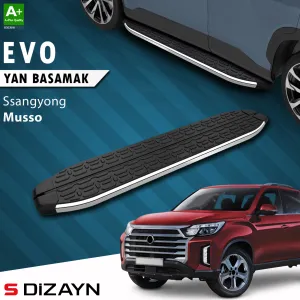 S-Dizayn Ssangyong Musso Evo Krom Yan Basamak 213 Cm 2018-2026 A+ Kalite