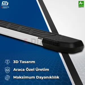 S-Dizayn Ssangyong Musso NewLine Aluminyum Yan Basamak 213 Cm 2018-2026 A+ Kalite - Görsel 4