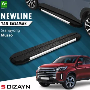 S-Dizayn Ssangyong Musso Newline Krom Yan Basamak 213 Cm 2018-2026 A+ Kalite