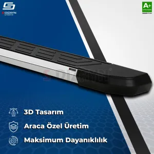 S-Dizayn Ssangyong Musso NewLine Krom Yan Basamak 213 Cm 2018-2026 A+ Kalite - Görsel 4