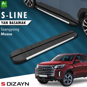 S-Dizayn Ssangyong Musso S-Line Aluminyum Yan Basamak 213 Cm 2018-2026 A+ Kalite