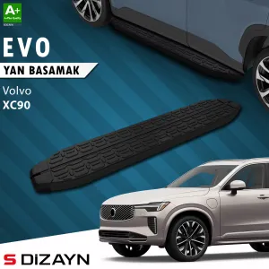Volvo XC90 2015-Günümüz (B) uyumlu Makyajlı Benzinli Evo Siyah Yan Basamak 203 Cm 2024 Üzeri A+ Kalite modelleri DRS Tuning'de. Kaliteli malzeme, hızlı kargo